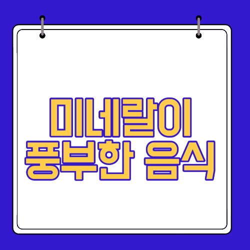  미네랄이 풍부한 음식
