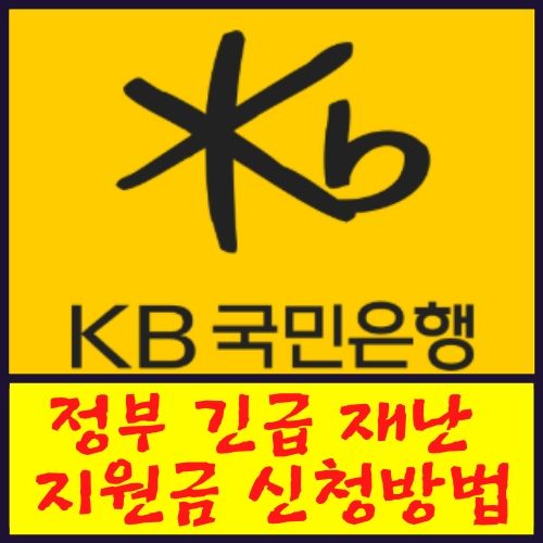 국민은행 국민카드 긴급 재난지원금 신청방법 혜택 국가 정부
