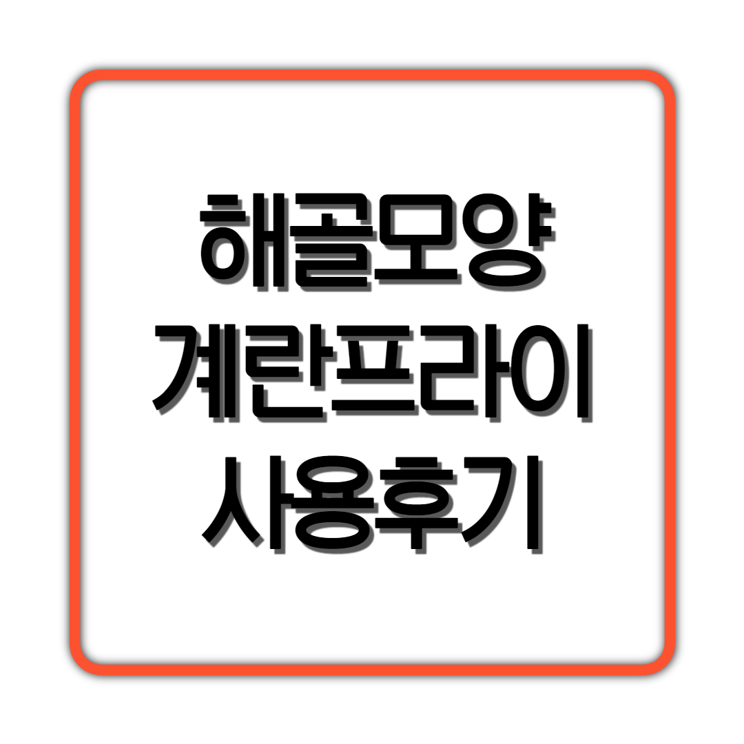  해골모양 계란프라이 틀 사용후기