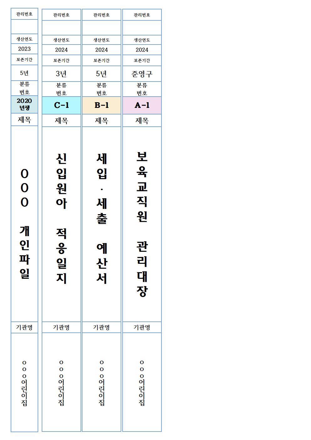 문서편철표지