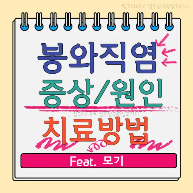 봉와직염 증상 원인 치료방법