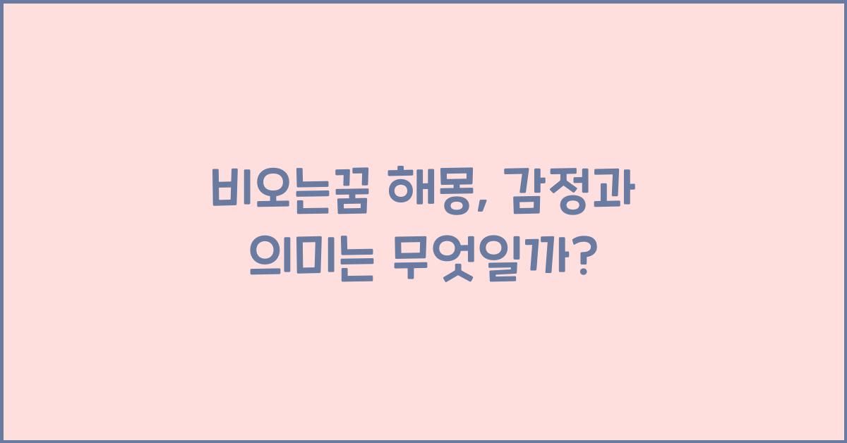 비오는꿈
