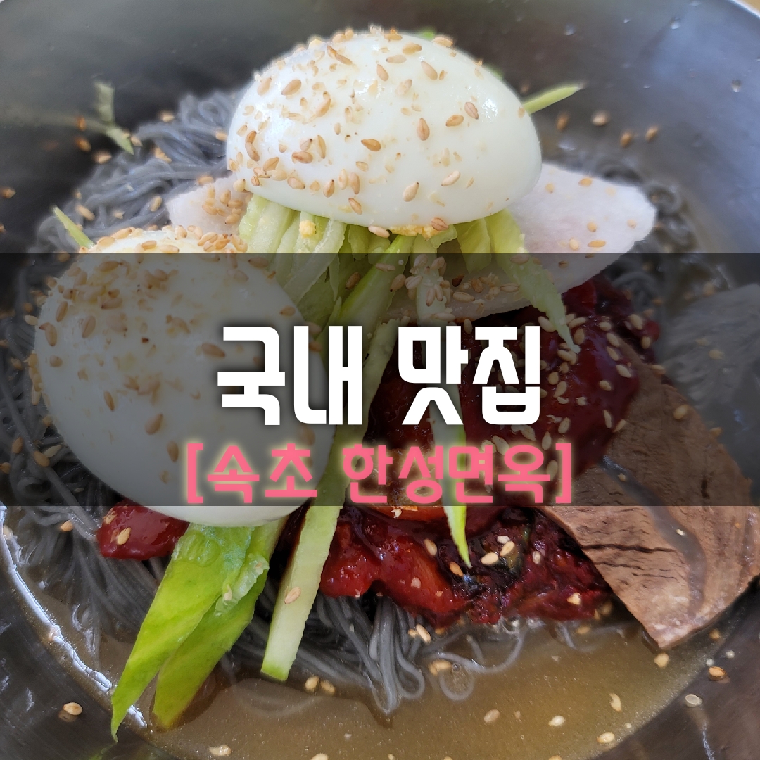  속초 명태회냉면 맛집 '한성면옥' 리뷰