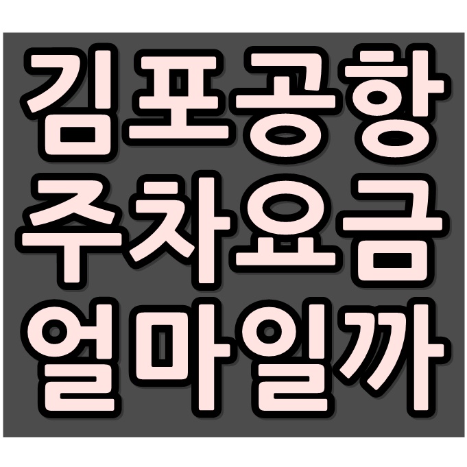  김포공항 국내선 주차요금 할인 주차장 조회