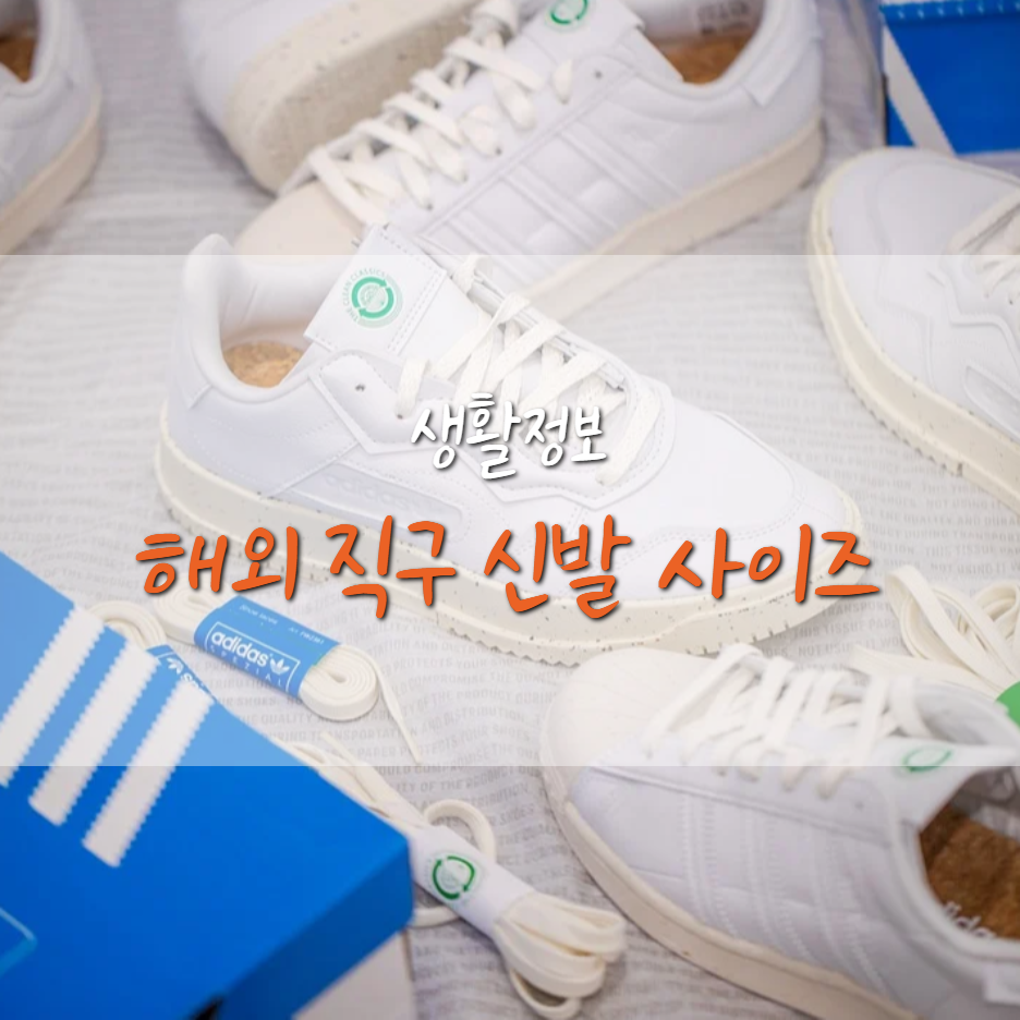  해외 직구 시 참고! 미국 / 유럽 / 영국 신발 사이즈표