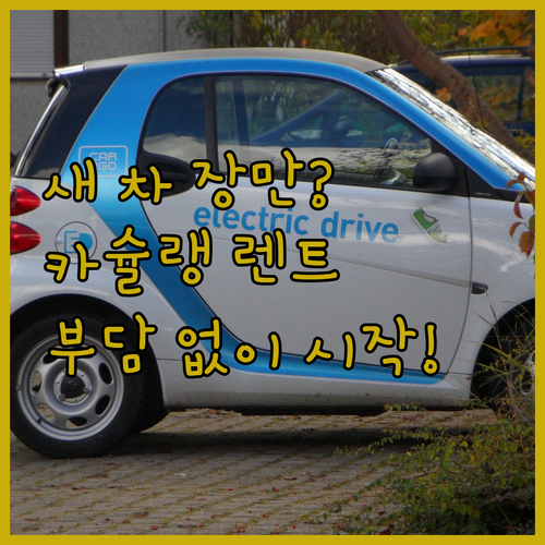 새 차 장만? 카슐랭 장기렌트로 부담