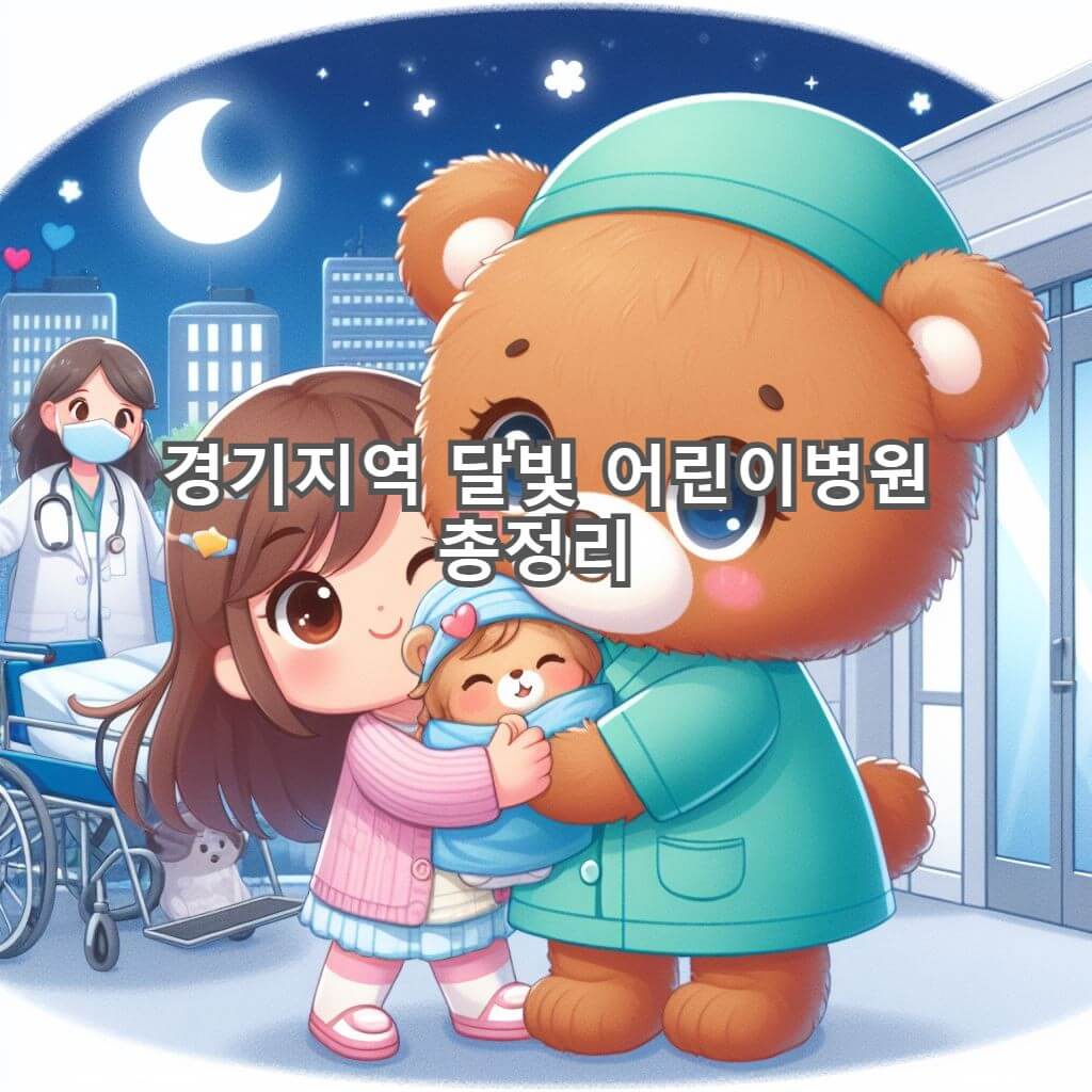  경기지역 달빛 어린이병원 총정리 야간진료 가까운 곳은 어디일까