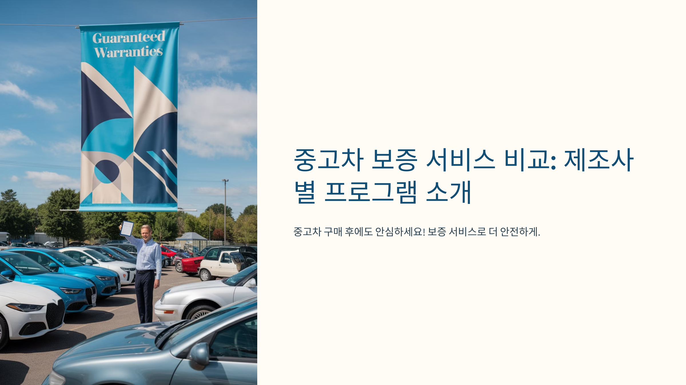 중고차 보증 서비스 비교: 제조사별 프로그램 소개 🚗🔧