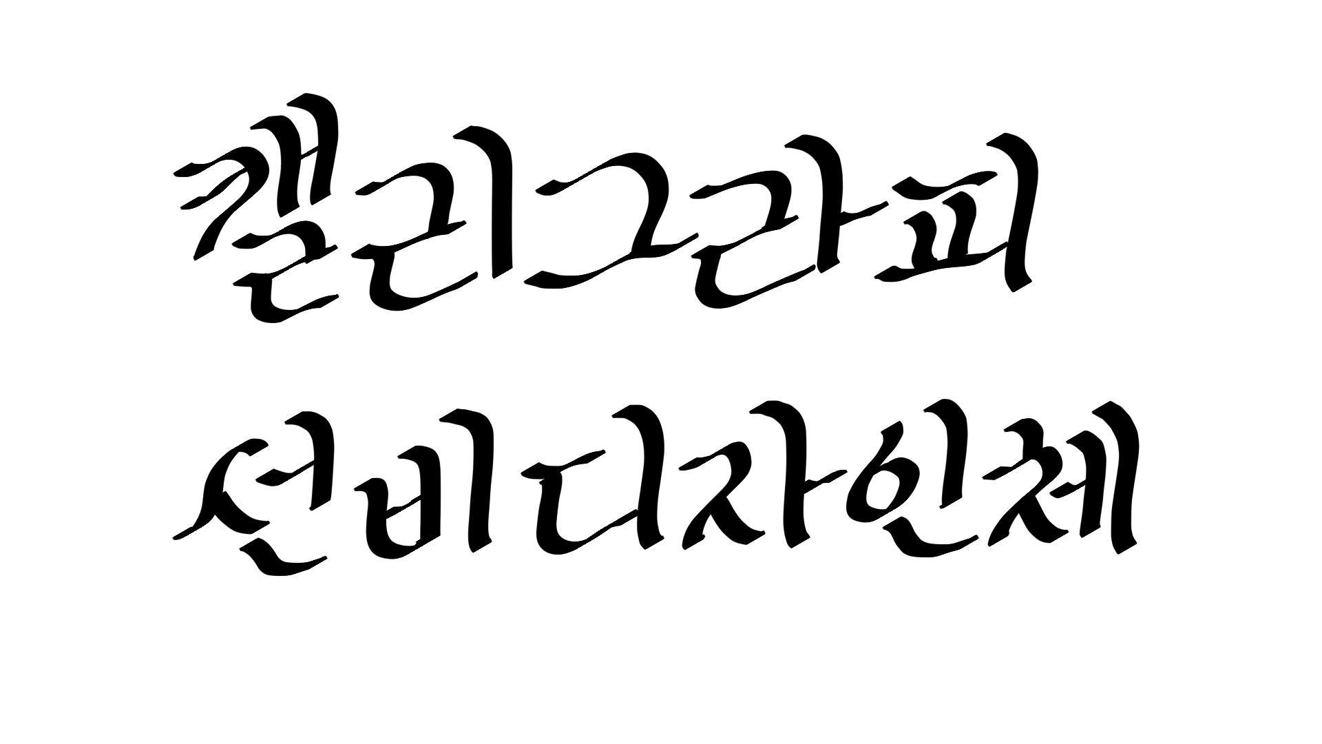  캘리그라피 선비디자인체 / 손글씨일기 / 1글씨1캘리 1162