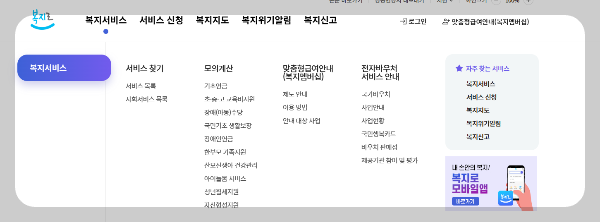 복지서비스 항목