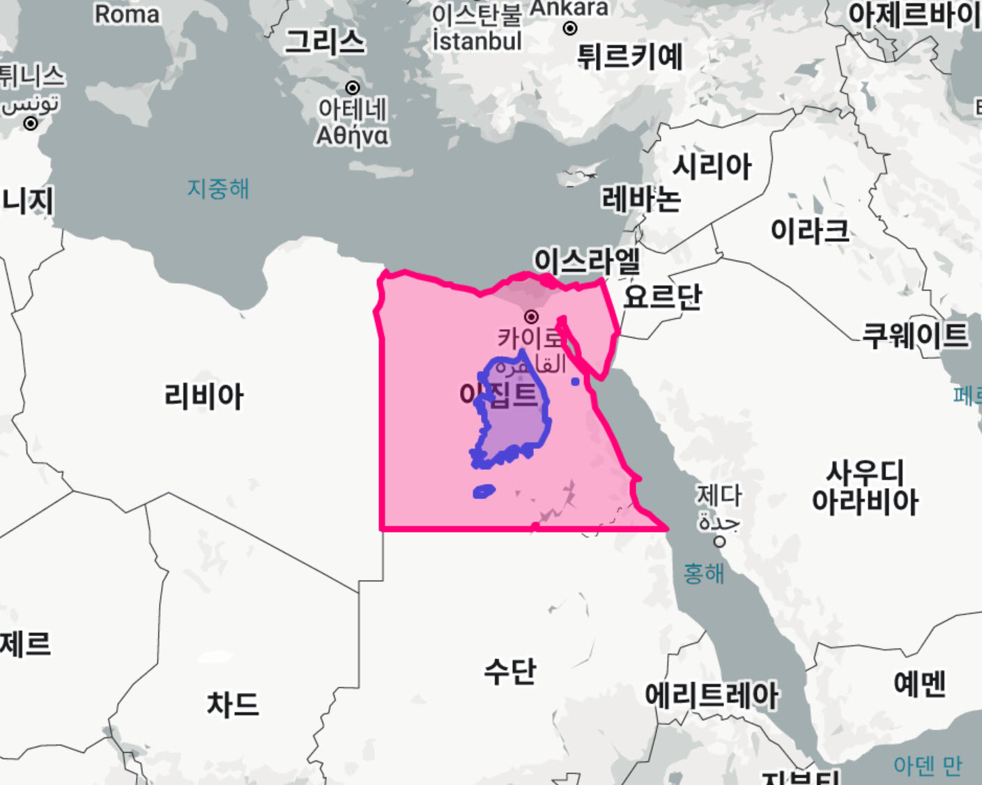 이집트 여행, 한국 vs 이집트 면적 비교, 특징, 시사점 정리