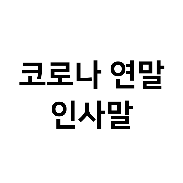  코로나 연말 인사말 모음 - 인스타특수문자 텍스트대치모음