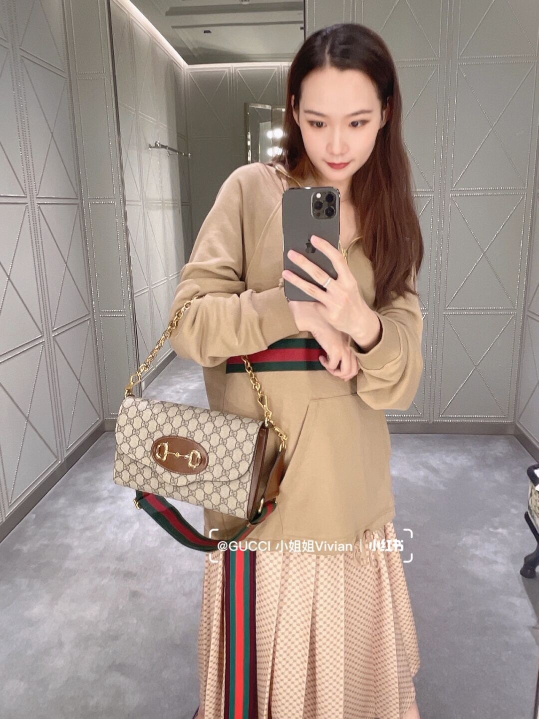  [GUCCI] 구찌 홀스빗 1955 스몰 핸드백 677286 HUHHX 8565