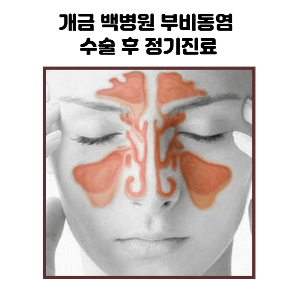  12월 21일 개금 백병원 부비동염 수술 후 정기진료 후기