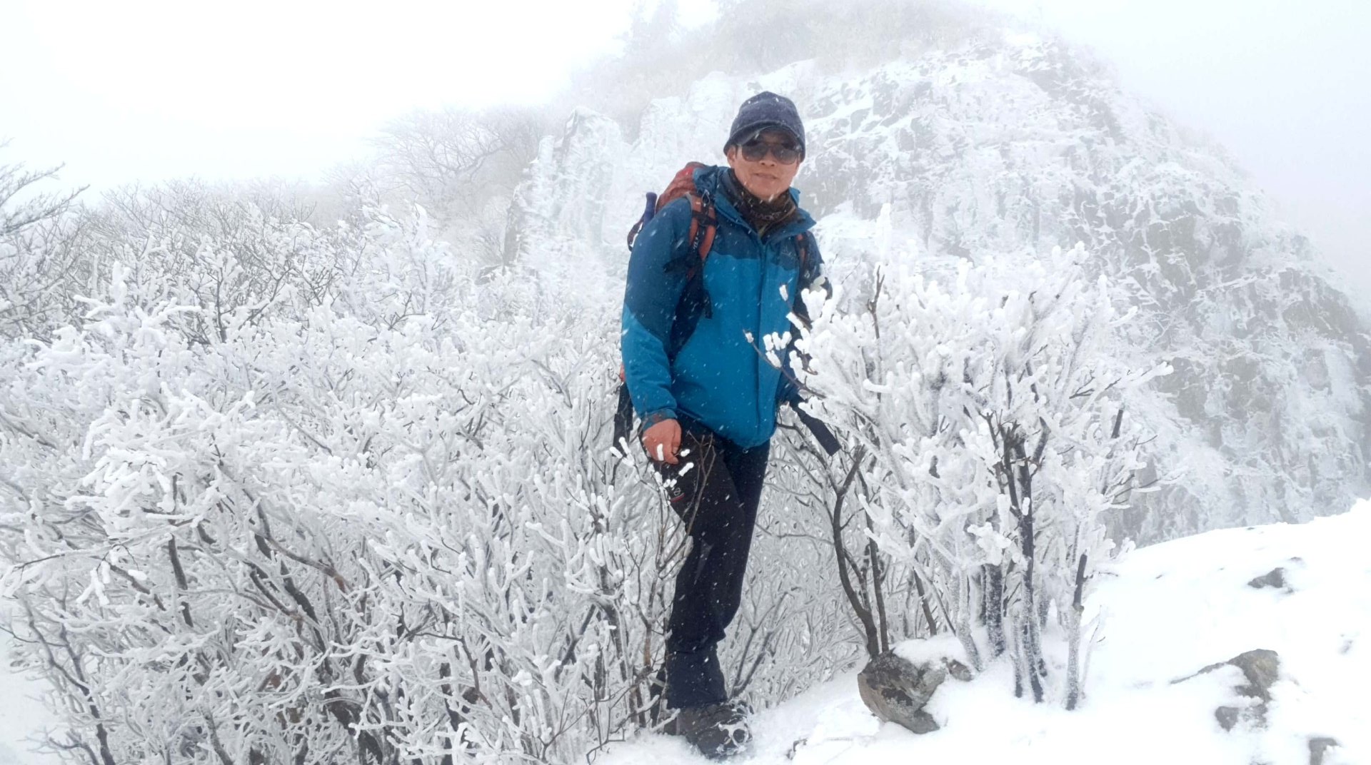 울산 가지산 설경