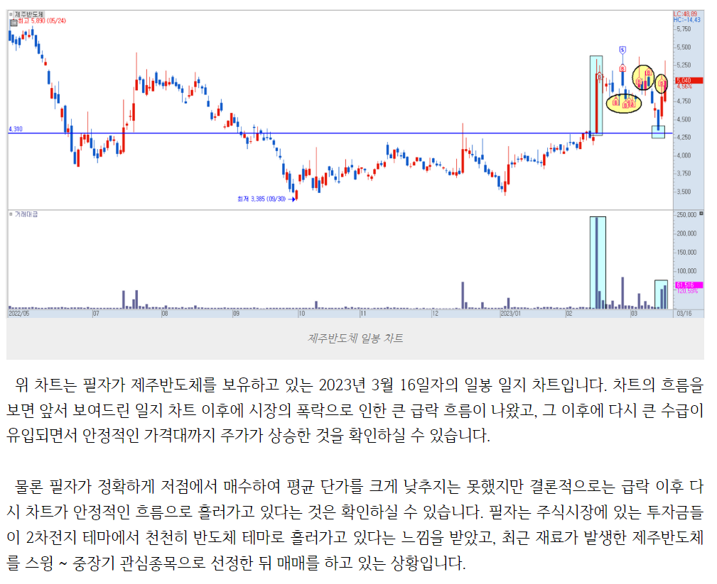 제주반도체 2023년 3월 16일 포스팅