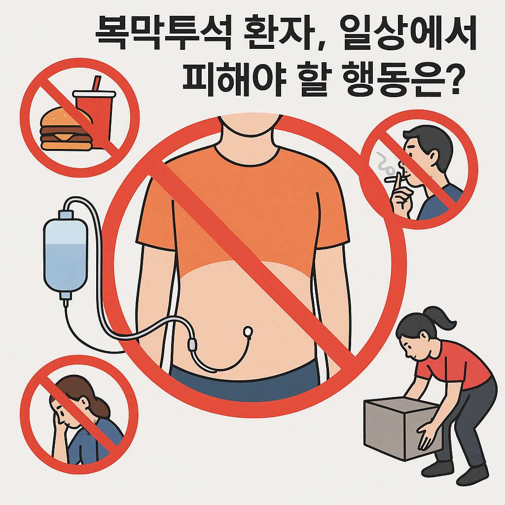 복막투석 환자, 일상에서 피해야 할 행동은?
