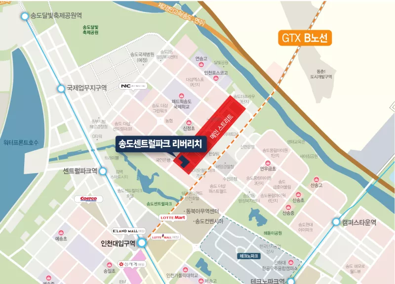 입지 환경. 출처: 홈페이지