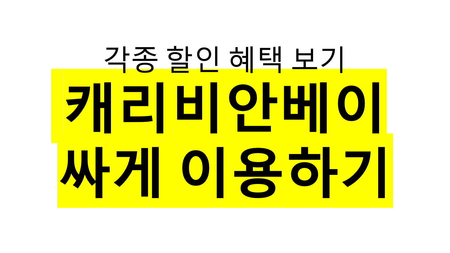  캐리비안베이 남들보다 싸게 가는법 (할인률, 할인방법, 제휴카드, 예약)