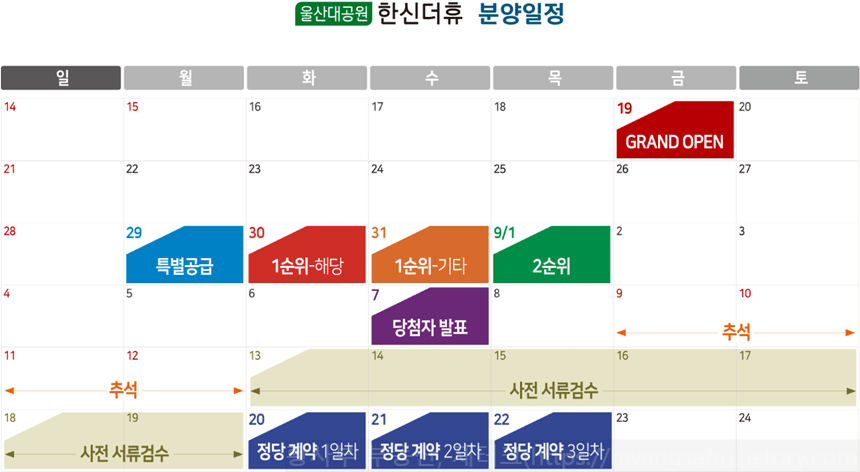 울산대공원-한신더휴-청약일정(분양일정)