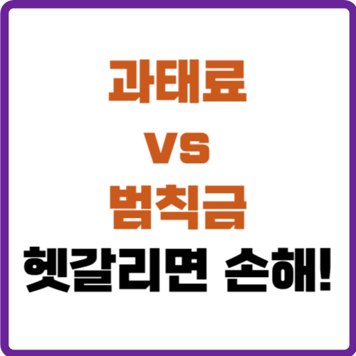 과태료와 범칙금의 차이