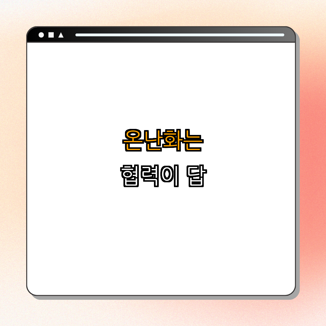 4. 국제 사회의 협력 필요성