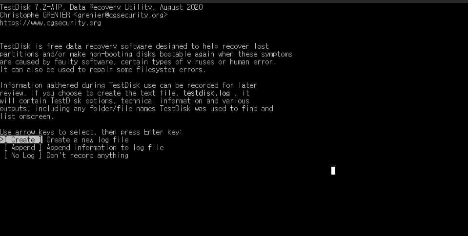 삭제 파일 복구 프로그램 실행 첫 화면