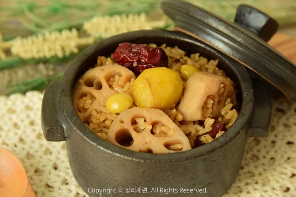 찰밥맛있게만드는 영양밥 만들기 연근밥 영양찰밥 3