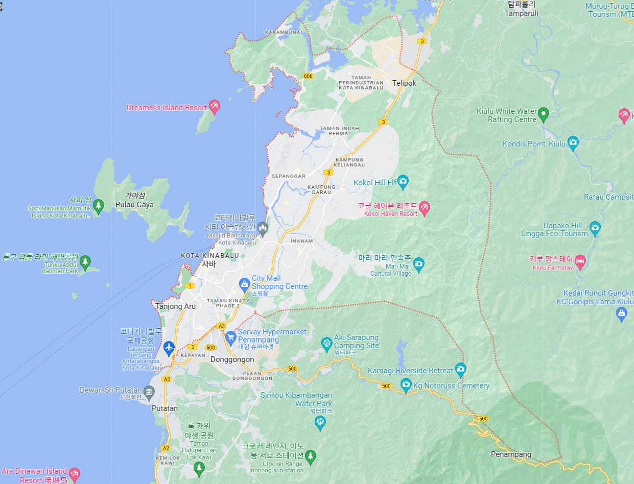 코타키나발루 지도