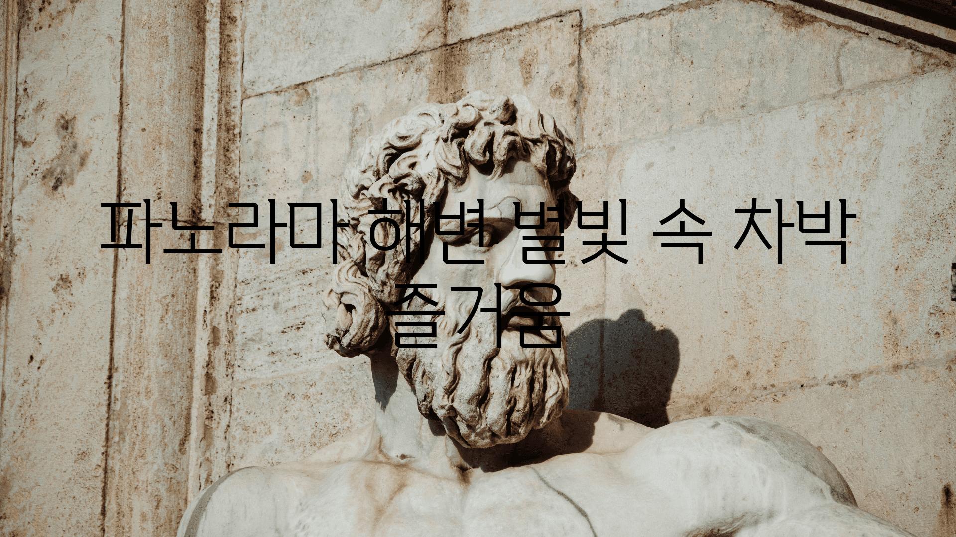 파노라마 해변, 별빛 속 차박 즐거움