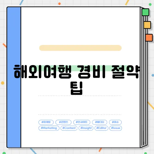 해외여행 경비 절약 팁