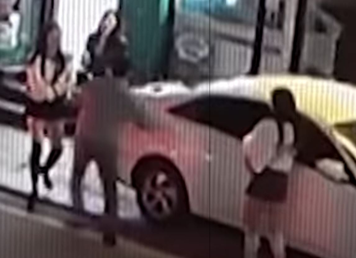 압구정 풀스윙 펀치 가해 직전 영상
