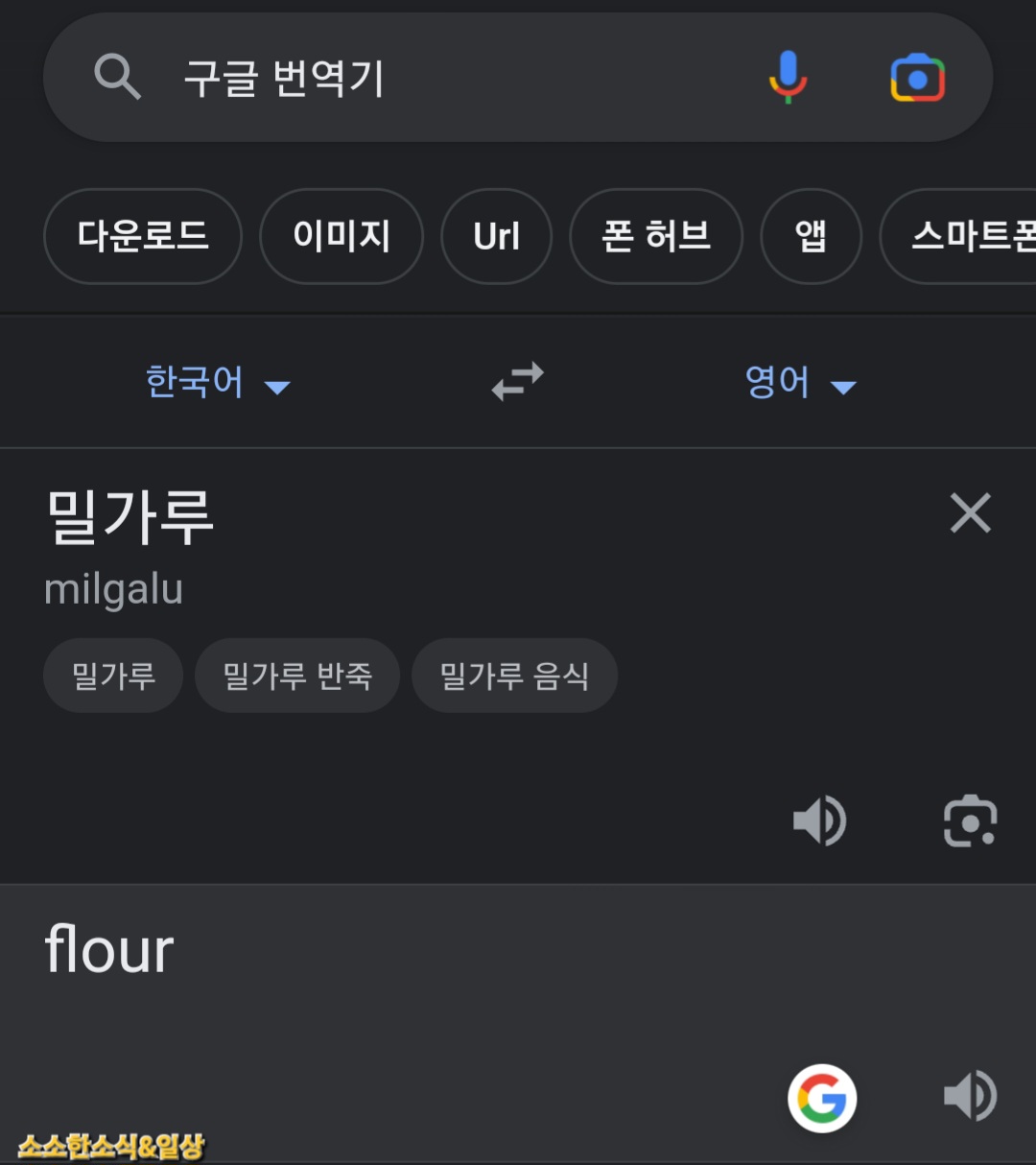 구글 번역기 사용방법1