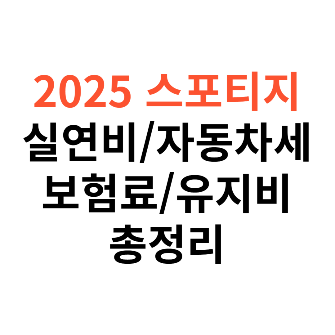스포티지 차량 실연비