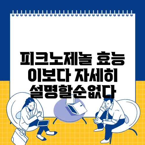 피크노제놀 효능 이보다 자세히 설명할순없다