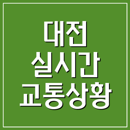 대전 실시간 교통상황 및 CCTV 영상
