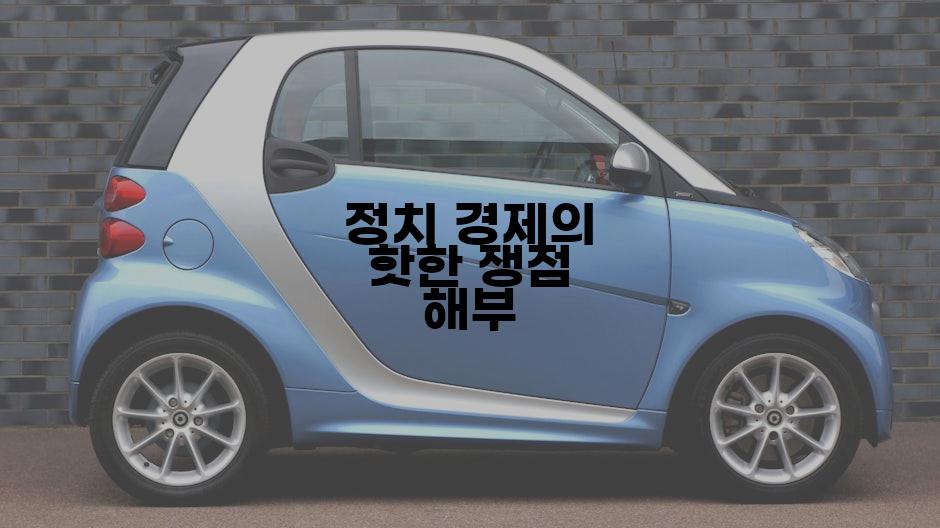 정치 경제의 핫한 쟁점 해부