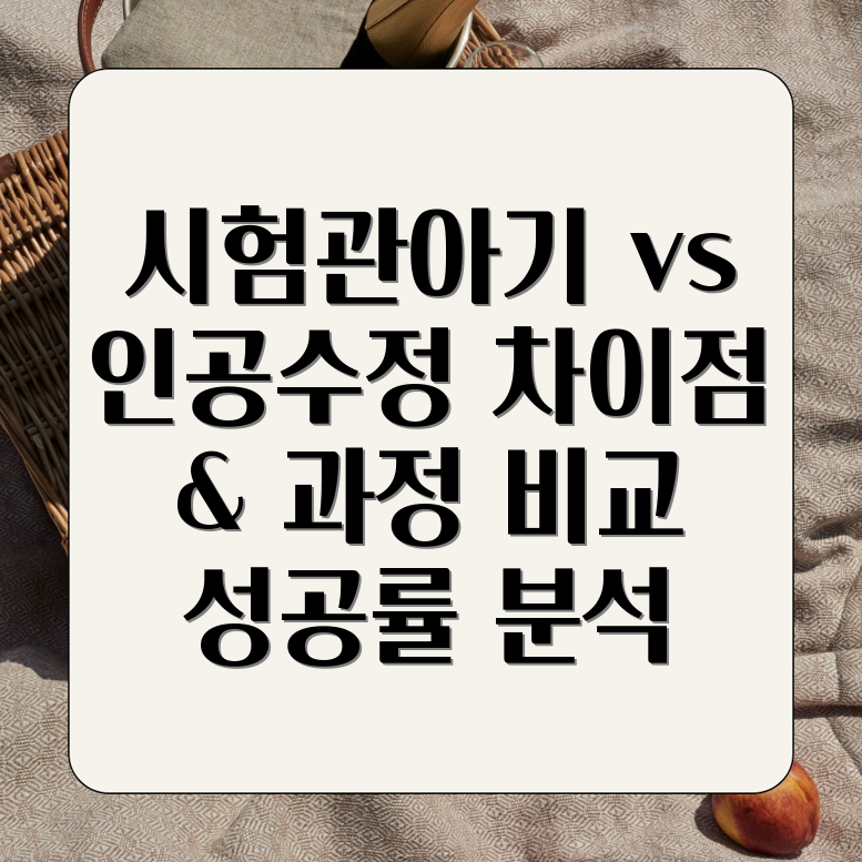 시험관아기 vs 인공수정