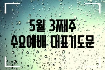 5월 수요예배 대표기도문 모음집_5