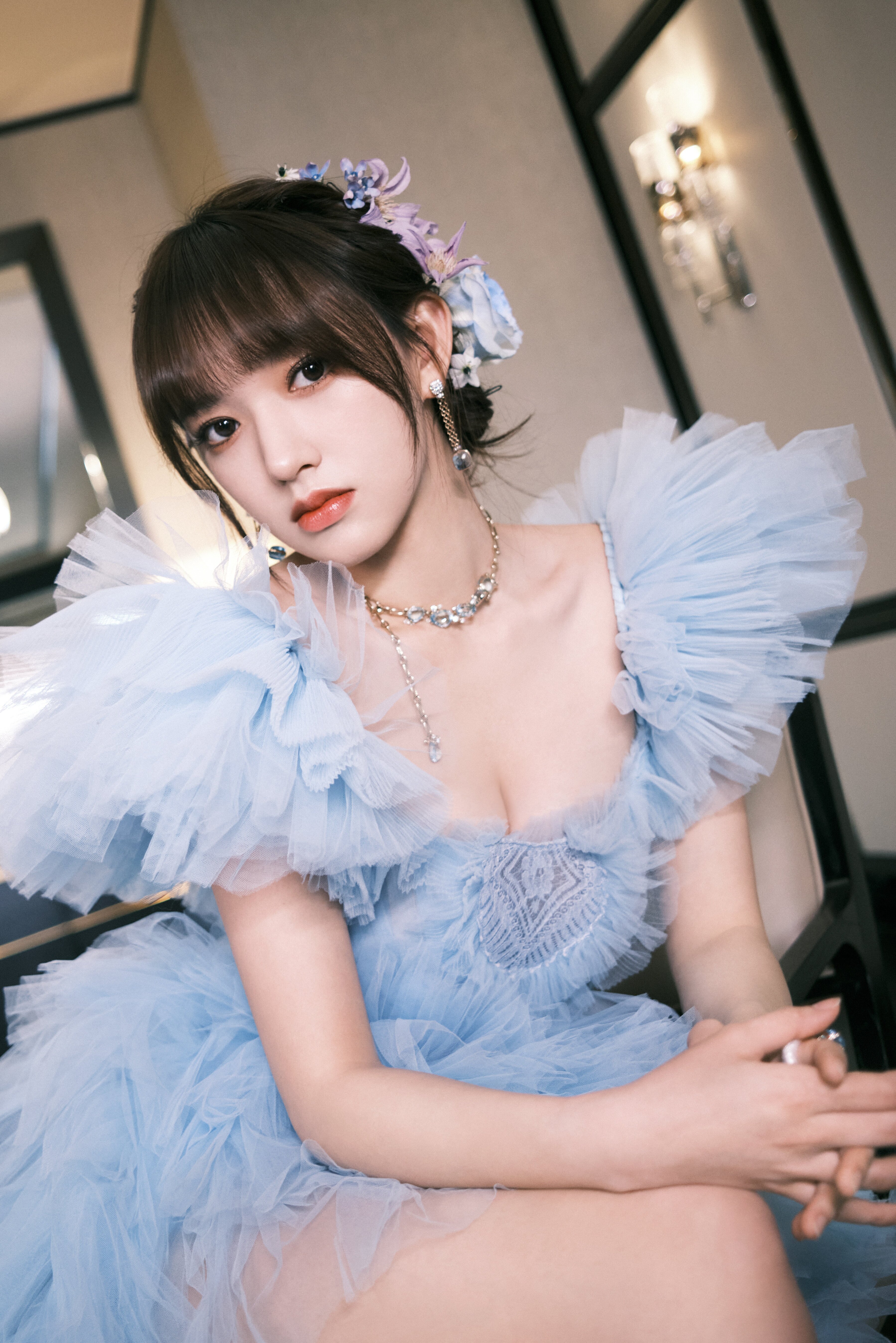 중국런한 전 우주소녀 성소 근황 드레스 웨이보 사진