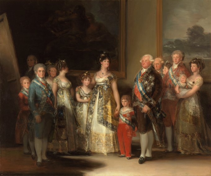 Goya&#39;s portrait of King Charles IV and his family
