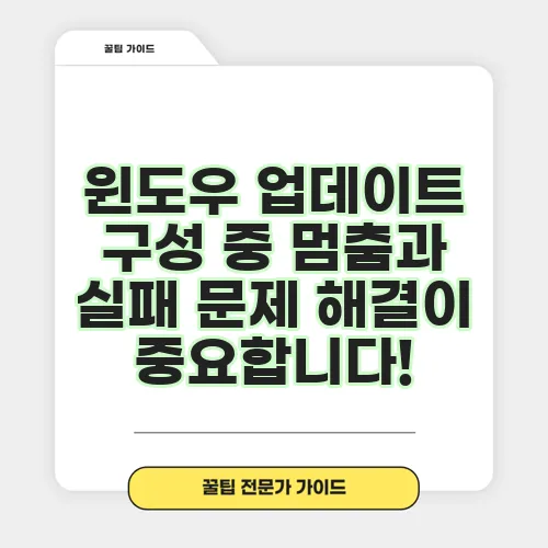 윈도우 업데이트 구성 중 멈춤과 실패 문제 해결이 중요합니다!