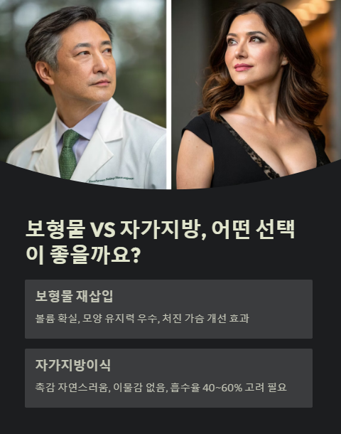 보형물 자가지방 선택 기준