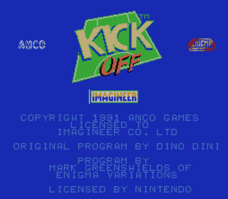  NES ROMS - Kick Off (EUROPE / 유럽판 롬파일 다운로드)
