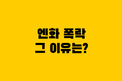  엔화 가치 하락 이유는? 엔화투자 원엔 환율 전망