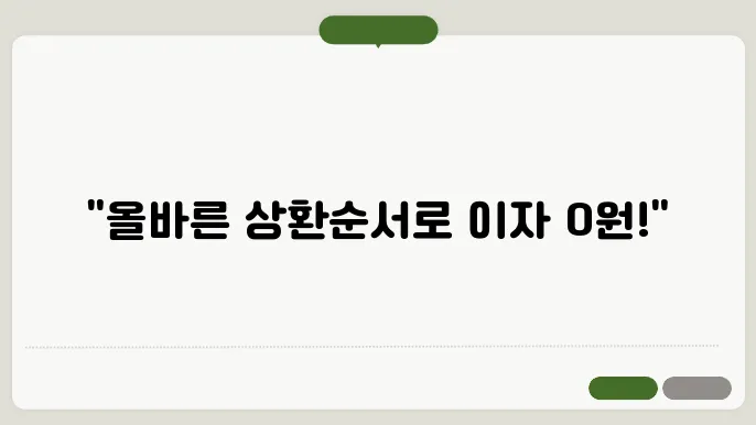 대출 갚는 순서만 잘해도 이자 절약! 똑똑한 상환 전략