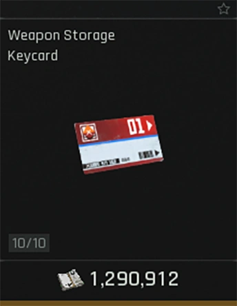 Weapon Storage Keycard
