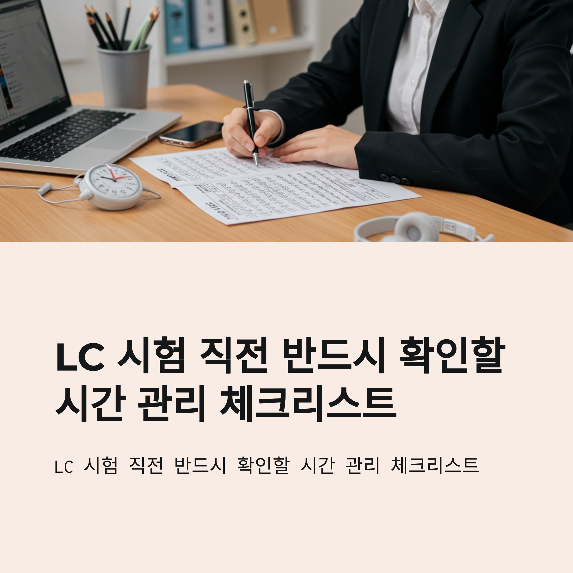 LC 시험 직전 반드시 확인할 시간 관리 체크리스트 ✅