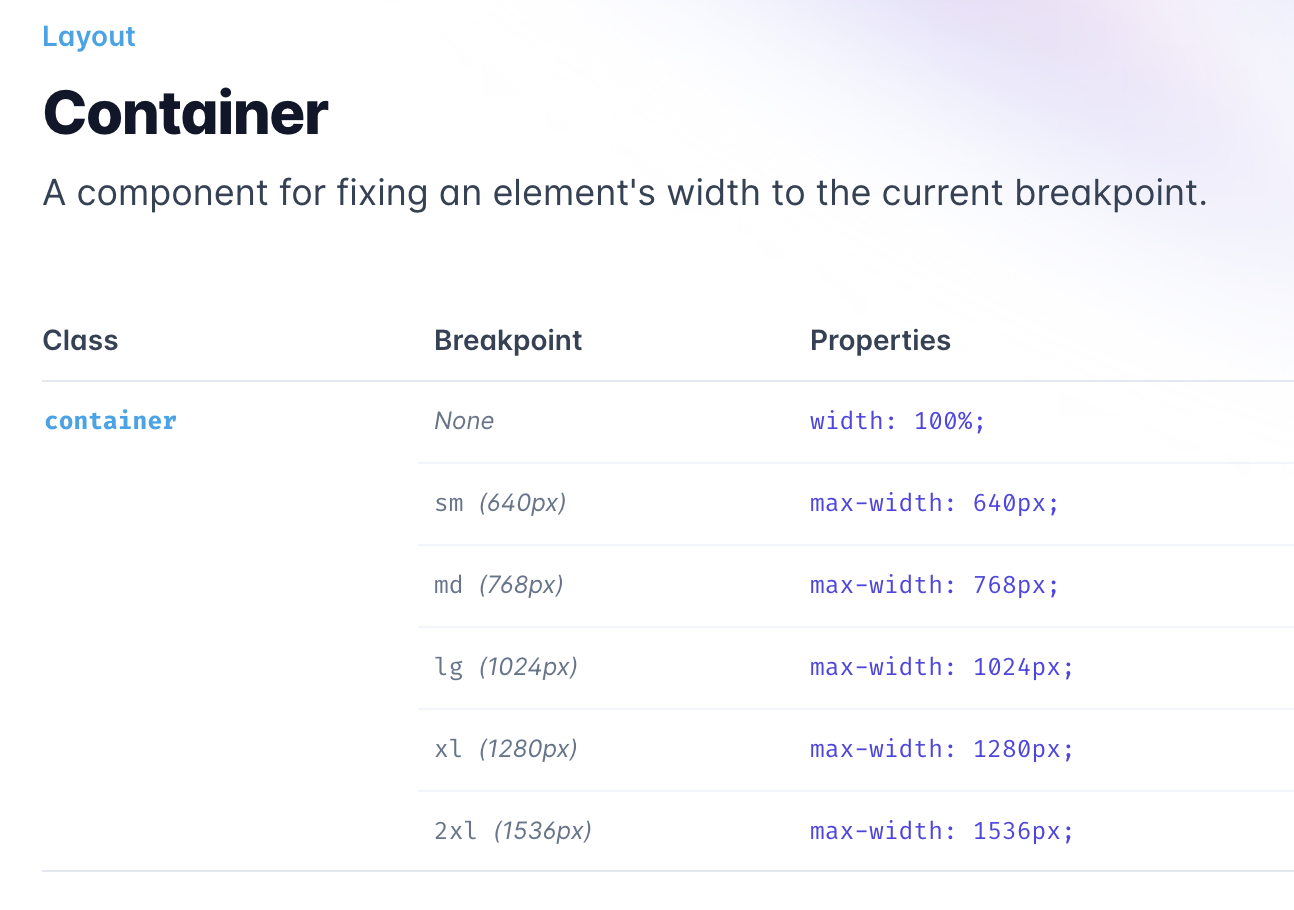 tailwind CSS - Layout