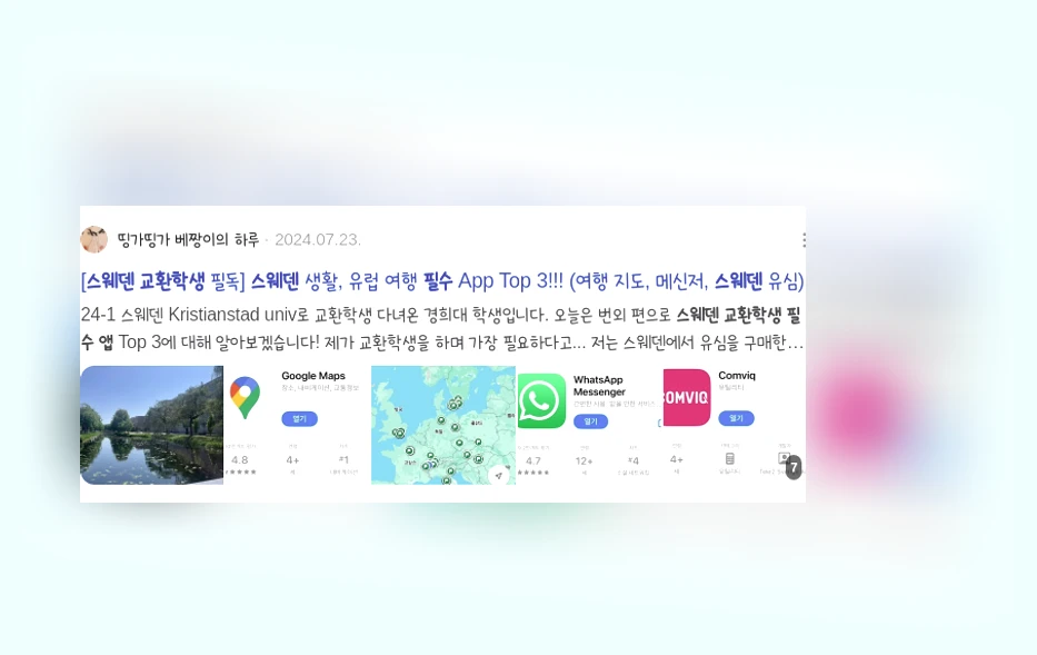 스웨덴 교환학생 필수 앱_2_subsection
